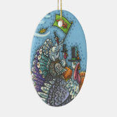 トルコの国、ゴブラー感謝オーナメント楕円 セラミックオーナメント (右)