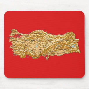 トルコの地図のマウスパッド マウスパッド