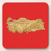 トルコの地図コースター コースター (正面)