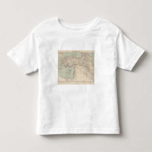 トルコの地図書の地図 トドラーTシャツ (正面)