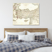 トルコの地図 キャンバスプリント (インサイチュ (寝室))