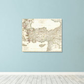 トルコの地図 キャンバスプリント (インサイチュ (ウッドフロア))