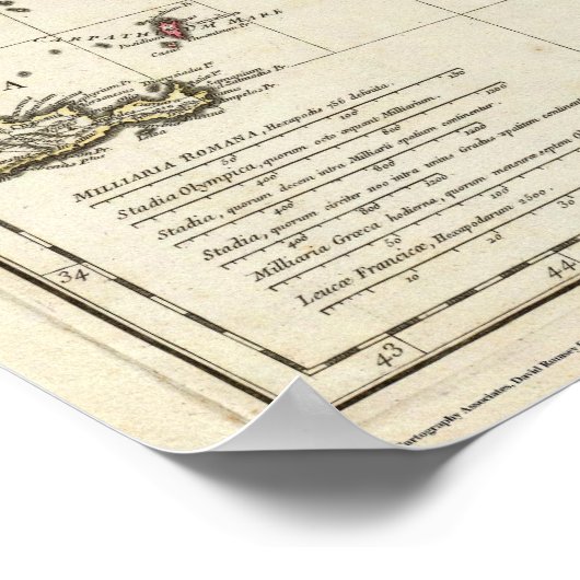 トルコの地図 ポスター (角)