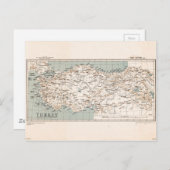 トルコの地図（1943年） ポストカード (正面/裏面)