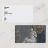 トルコの女の子、編んで彼女の毛を浴室でもらいます 名刺 (正面/裏面)