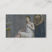 トルコの女の子、編んで彼女の毛を浴室でもらいます 名刺 (裏面)