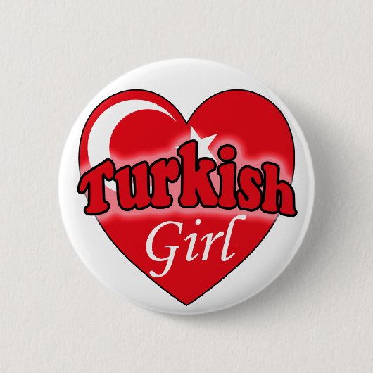 トルコの女の子 缶バッジ (正面)