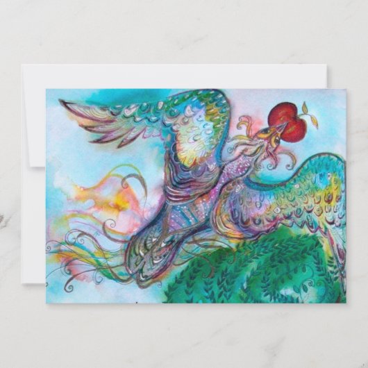 トルコの妖精の物語/フェニックスとリンゴ、白 案内状 (正面)