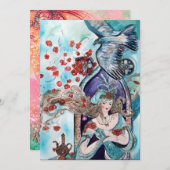 トルコの妖精の物語、明るい赤のピンクの輝き 案内状 (正面/裏面)