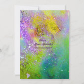 トルコの妖精の物語、明るい赤の青い紫の輝き 案内状 (裏面)