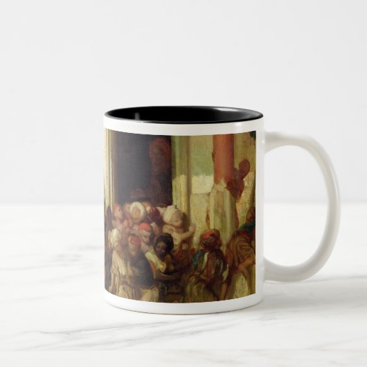 トルコの学校を去ること ツートーンマグカップ (右)