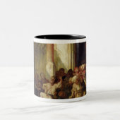 トルコの学校を去ること ツートーンマグカップ (中央)