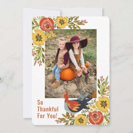 トルコの庭の感謝祭 招待状 (正面)