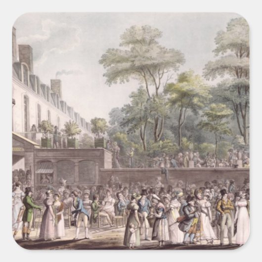 トルコの庭の遊歩道 スクエアシール (正面)