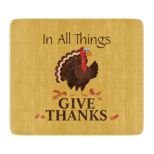 トルコの感謝祭に与え感謝していは カッティングボード (正面)