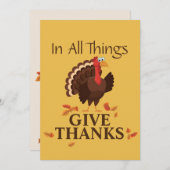トルコの感謝祭に与え感謝していは サンキューカード (正面/裏面)