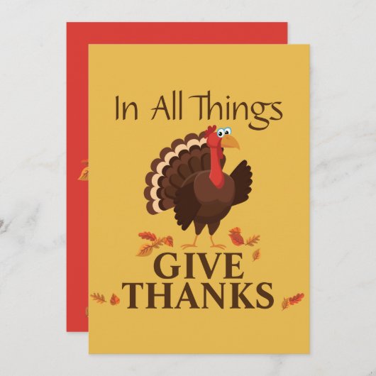 トルコの感謝祭に与え感謝していは シーズンカード (正面/裏面)