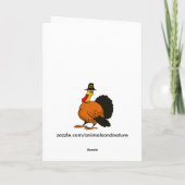 トルコの感謝祭カード シーズンカード (裏面)