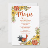 トルコの感謝祭メニュー 招待状 (正面)