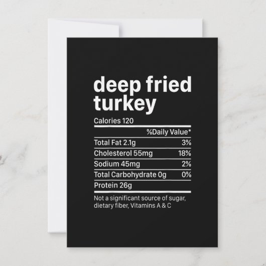トルコの揚げ感謝栄養成分ニュー 招待状 (正面)