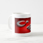 トルコの旗のコップ コーヒーマグカップ (正面左)