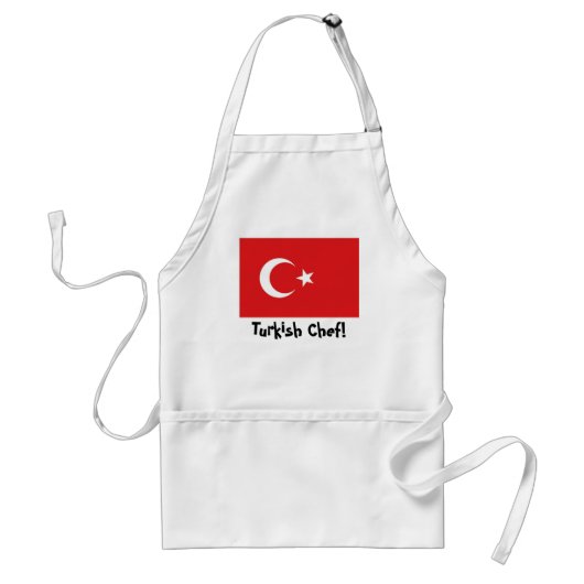 トルコの旗のシェフのエプロン スタンダードエプロン (正面)