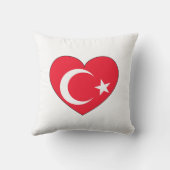 トルコの旗のハート クッション (裏面)