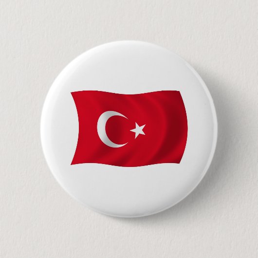 トルコの旗のボタン 缶バッジ (正面)