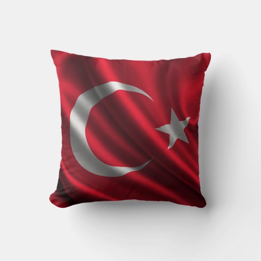 トルコの旗の生地 クッション (正面)