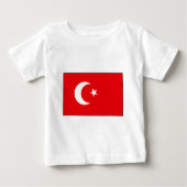 トルコの旗のTシャツおよびギフト ベビーTシャツ (正面)
