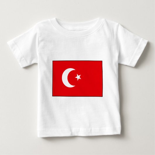 トルコの旗のTシャツおよびギフト ベビーTシャツ (正面)