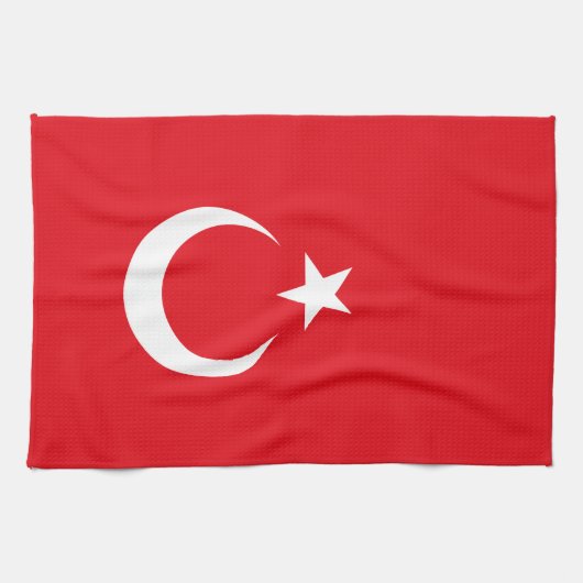 トルコの旗 キッチンタオル (横)