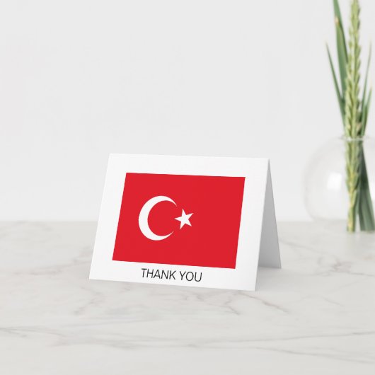 トルコの旗 サンキューカード (正面)