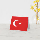 トルコの旗 ノートカード (黄色い花)