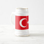 トルコの旗 ビールジョッキ (正面左)