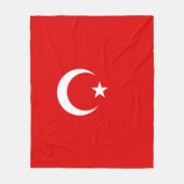 トルコの旗 フリースブランケット (正面)