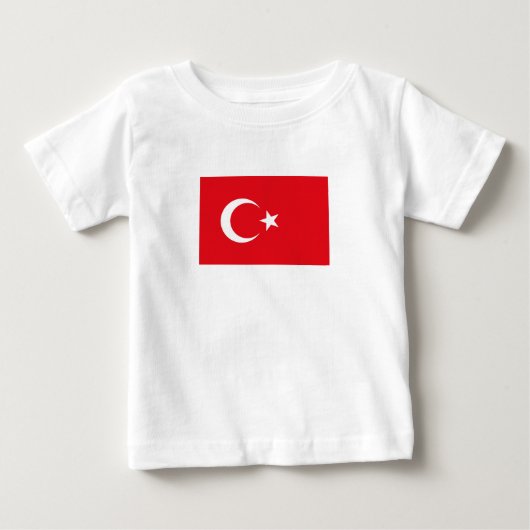 トルコの旗 ベビーTシャツ (正面)