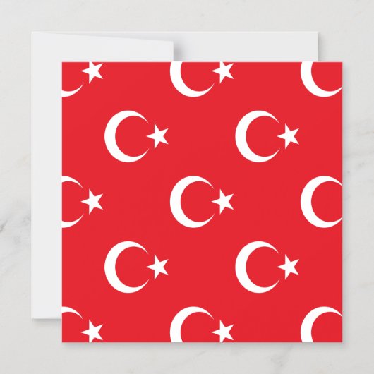 トルコの旗 マグネット招待状 (正面)