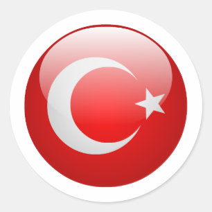 トルコの旗 ラウンドシール