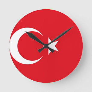 トルコの旗 ラウンド壁時計