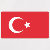 トルコの旗 ラベル (デザイン1)