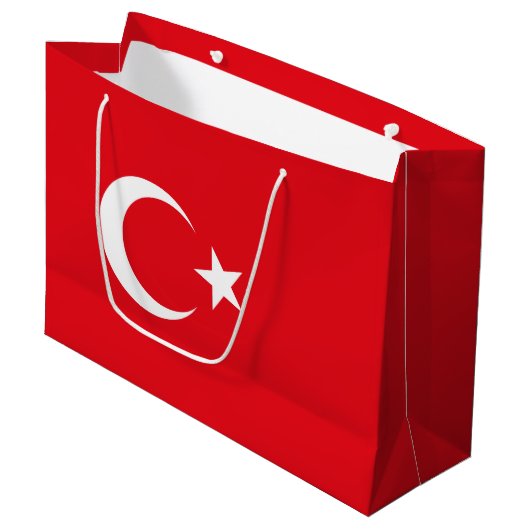 トルコの旗 ラージペーパーバッグ (正面アングル)