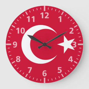 トルコの旗 ラージ壁時計