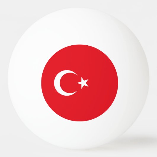トルコの旗 卓球ボール (正面)