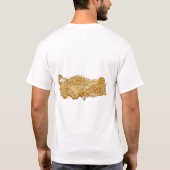 トルコの旗+地図+テキストTシャツ Tシャツ (裏面)
