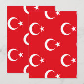 トルコの旗 招待状 (正面/裏面)