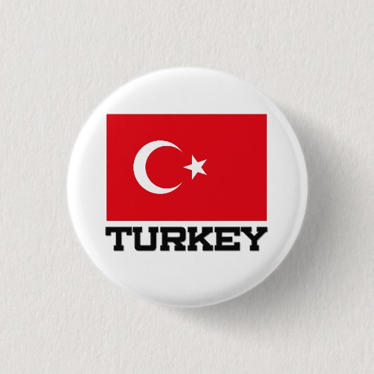 トルコの旗 缶バッジ (正面)