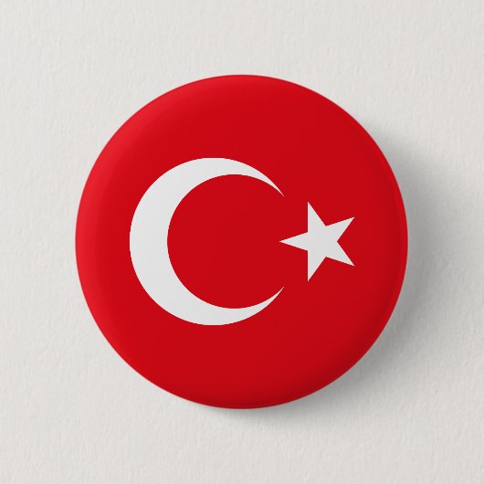 トルコの旗 缶バッジ (正面)
