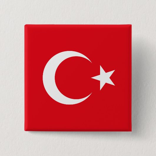 トルコの旗 缶バッジ (正面)