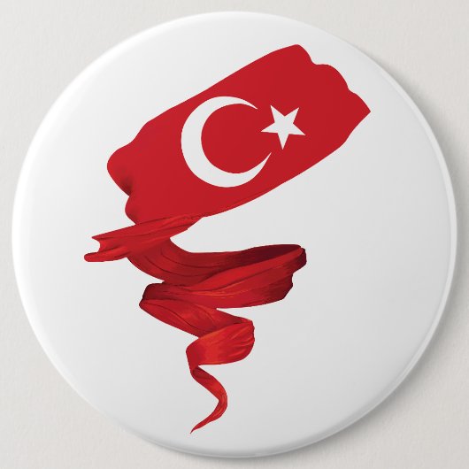 トルコの旗 缶バッジ (正面)